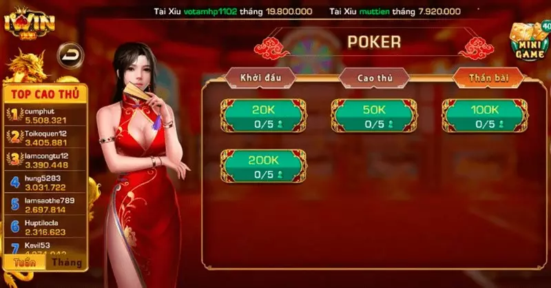 iwin game bài đổi thưởng hấp dẫn hiện nay