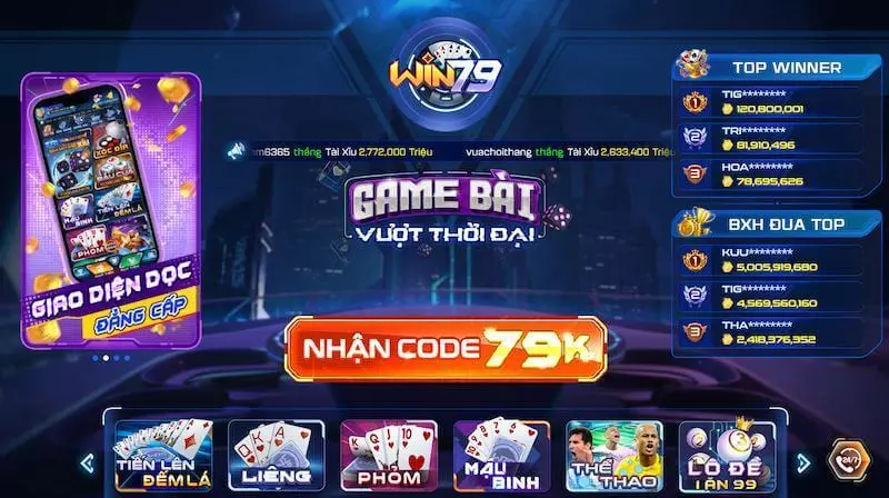 Win79 cổng game bài đổi thưởng uy tín hiện nay